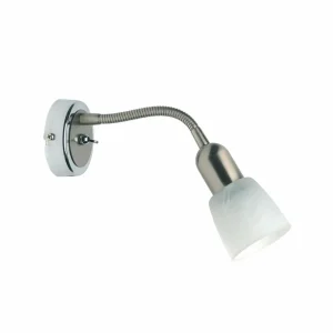 Cheap Brilliant Spot mural Sofia, fer/chrome/blanc, saillie 37 cm