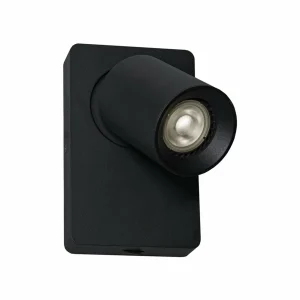 Sale Viokef Spot mural Steven, interrupteur, inclinable, noir