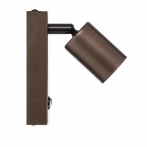 New TK Lighting Spot mural Top, ajustable, interrupteur, brun, à 1 lampe