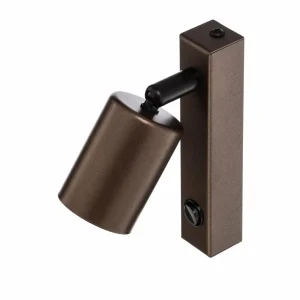 New TK Lighting Spot mural Top, ajustable, interrupteur, brun, à 1 lampe