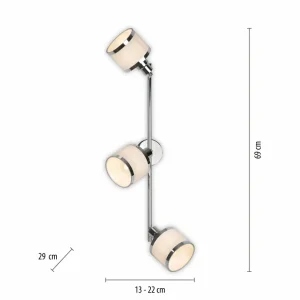 Store JUST LIGHT. Spot pour plafond Accor, à 3 lampes