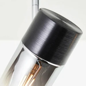 Clearance Brilliant Spot pour plafond Alia, quatre lampes, noir/fumée