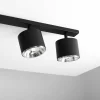 Hot ALDEX Spot pour plafond Bot, noir, à quatre lampes