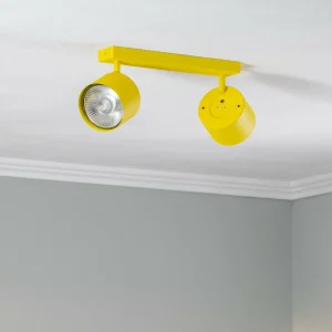 Cheap Argon Spot pour plafond Chloe réglable à 2 lampes, jaune