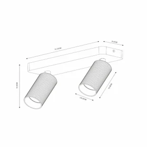 New Lucide Spot pour plafond Clubs, à 2 lampes, blanc