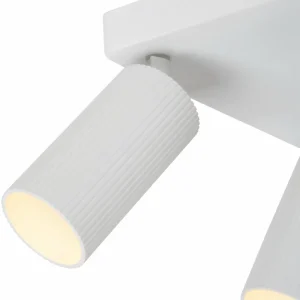 Store Lucide Spot pour plafond Clubs, blanc, 4 lampes, GU10, aluminium