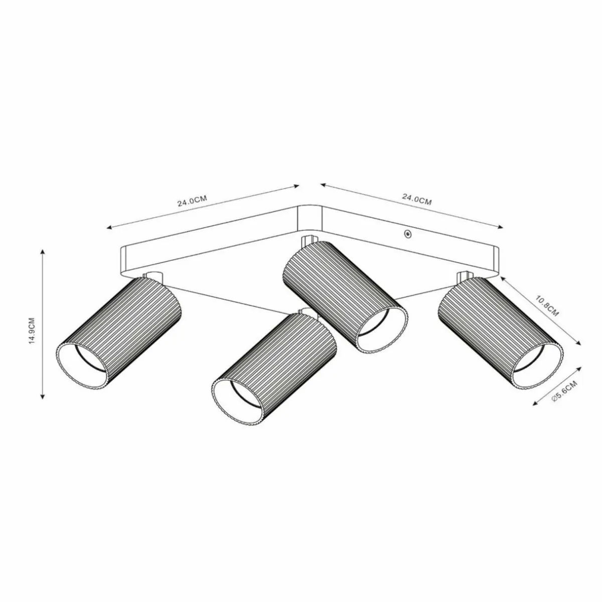 spot_pour_plafond_clubs_noir__lampes_gu_aluminium_1.webp Best Sale Lucide Spot pour plafond Clubs, noir, 4 lampes, GU10, aluminium
