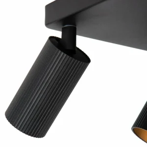 Best Sale Lucide Spot pour plafond Clubs, noir, 4 lampes, GU10, aluminium