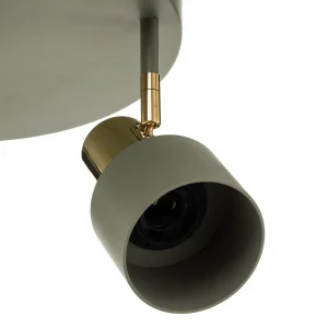Fashion Argon Spot pour plafond Destin, à 3 lampes, vert/laiton
