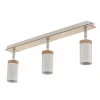 New EMIBIG LIGHTING Spot pour plafond Elba détails bois 3 lampes blanc