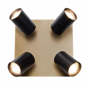 Flash Sale Näve Spot pour plafond Frida à 4 lampes, laiton/noir