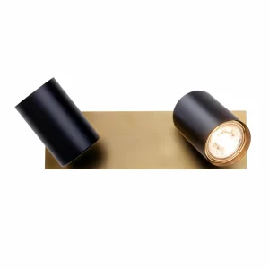 Cheap Näve Spot pour plafond Frida à deux lampes, laiton/noir