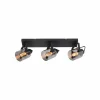 Outlet Freelight Spot pour plafond Fumoso, longueur 61 cm, noir/gris, 3 lampes