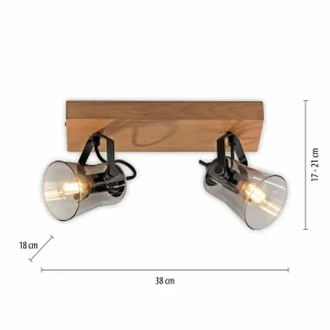 Store JUST LIGHT. Spot pour plafond Green Langström, à 2 lampes