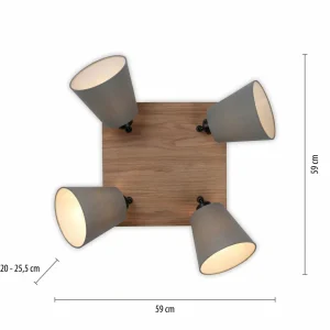 New JUST LIGHT. Spot pour plafond Green Michel, à 4 lampes