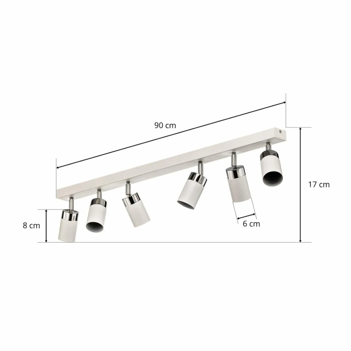 spot_pour_plafond_joker_blancargent___lampes_6.webp Best Sale Eko-Light Spot pour plafond Joker, blanc/argenté, à 6 lampes
