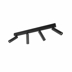 Best Sale Trio Lighting Spot pour plafond LED Ambala, 4 lampes, noir, métal, CCT, intensité