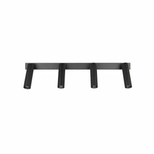 Best Sale Trio Lighting Spot pour plafond LED Ambala, 4 lampes, noir, métal, CCT, intensité