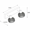 Cheap Lucide Spot pour plafond Maren, à 2 lampes, noir