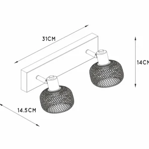 Cheap Lucide Spot pour plafond Maren, à 2 lampes, noir