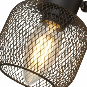 Sale Searchlight Spot pour plafond Meshy, noir, métal, 4 lampes, E14, 79 cm