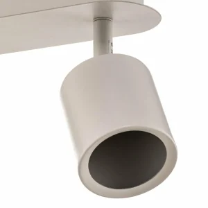 Clearance Luminex Spot pour plafond Modo en inox, blanc, deux lampes