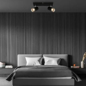 Sale Briloner Spot pour plafond Plek GU10 noir/argent à 2 lampes