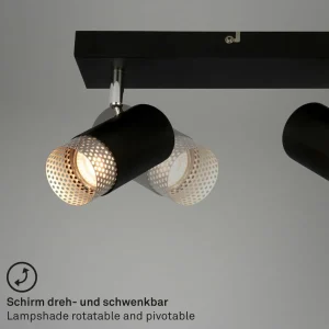 Fashion Briloner Spot pour plafond Plek GU10 noir/argent à 3 lampes