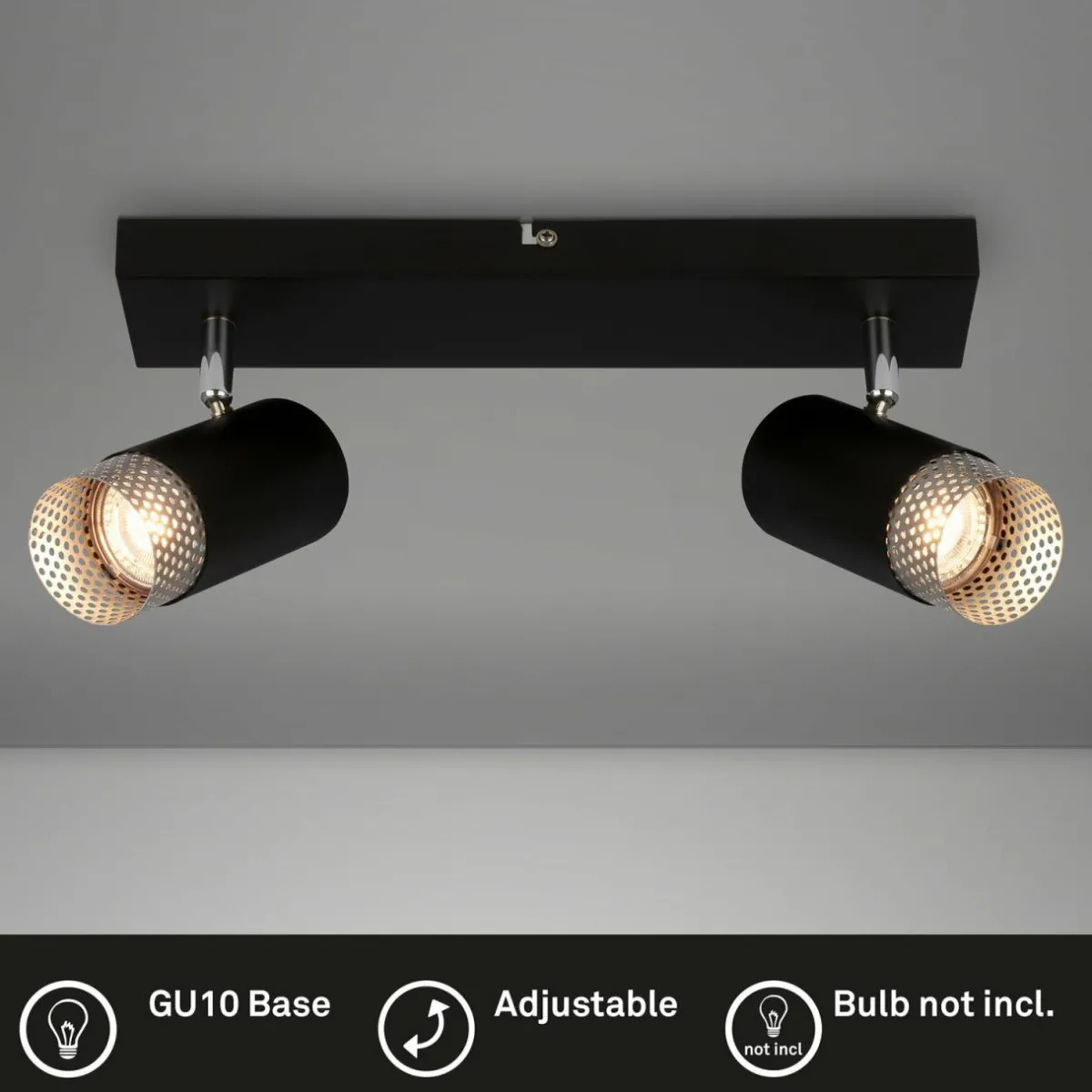 spot_pour_plafond_plek_gu_noirargent___lampes_4-2.webp Sale Briloner Spot pour plafond Plek GU10 noir/argent à 2 lampes