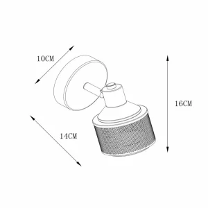 Discount Lucide Spot pour plafond Rafa abat-jour grille, 1 lampe