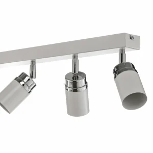 Clearance Luminex Spot pour plafond Reno, à 6 lampes, blanc/chromé