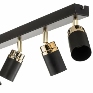 Cheap Luminex Spot pour plafond Reno, à 6 lampes, noir/doré