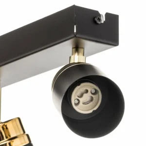 Cheap Luminex Spot pour plafond Reno, à 6 lampes, noir/doré