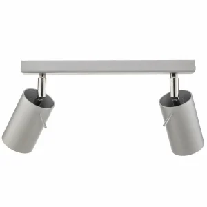 Outlet SOLLUX LIGHTING Spot pour plafond Round gris à deux lampes