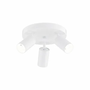 Best Argon Spot pour plafond Sado, blanc, acier, ajustable, 3 lampes rondes