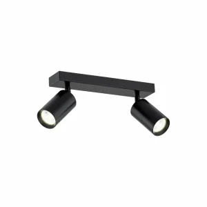 Cheap Argon Spot pour plafond Sado, noir, acier, ajustable, à 2 lampes