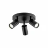 Cheap Argon Spot pour plafond Sado noir acier ajustable à 3 lampes rond