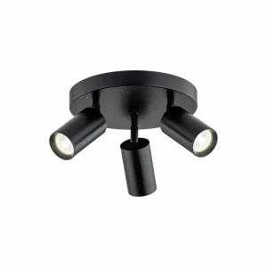 Cheap Argon Spot pour plafond Sado noir acier ajustable à 3 lampes rond