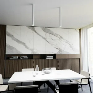 Best Sale EMIBIG LIGHTING Spot pour plafond Tecno 1XL, acier, GU10, hauteur 60 cm, blanc