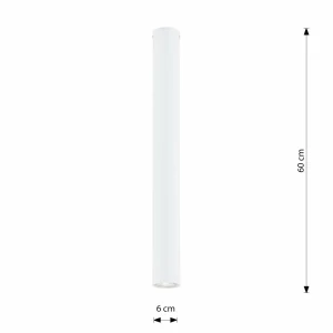 Best Sale EMIBIG LIGHTING Spot pour plafond Tecno 1XL, acier, GU10, hauteur 60 cm, blanc