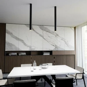 Shop EMIBIG LIGHTING Spot pour plafond Tecno 1XXL, acier, GU10, hauteur 80 cm, noir