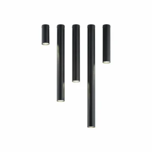 Shop EMIBIG LIGHTING Spot pour plafond Tecno 1XXL, acier, GU10, hauteur 80 cm, noir