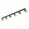 New TK Lighting Spot pour plafond Top, ajustable, brun, à 6 lampes linear