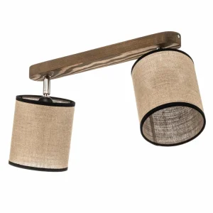 Sale BRITOP Spot pour plafond Tubo, pin, beige, à 2 lampes