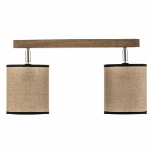 Sale BRITOP Spot pour plafond Tubo, pin, beige, à 2 lampes
