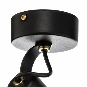 Fashion Argon Spot pour plafond Twist, pivotant, à 1 lampe, noir