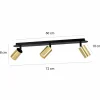 Discount EMIBIG LIGHTING Spot pour plafond Zen 3 avec 3 spots, noir-doré