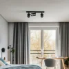Discount SIGMA Spot pour plafond Zoom, à 3 lampes, noir