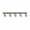 Best Sale SIGMA Spot pour plafond Zoom, à 5 lampes, noir/doré
