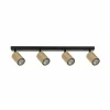 Discount SIGMA Spot pour plafond Zoom, à 4 lampes, noir/doré